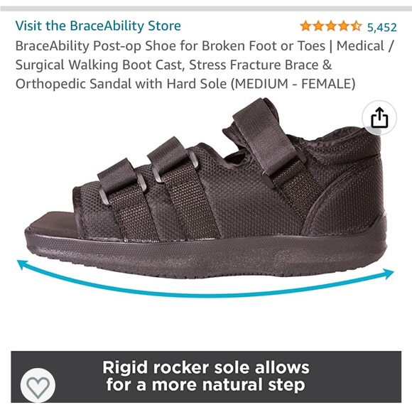 Aircast/Walker Boot Bundle: Breg AirCast, Walker Boot Cover, Post-op shoe, Small - Picture 6 of 6